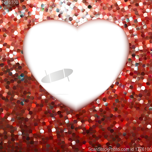 Image of Red fame in the shape of heart. EPS 8