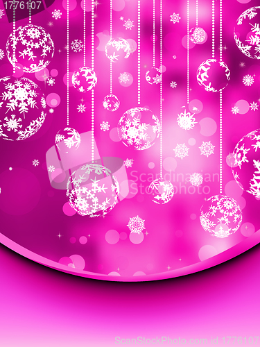 Image of Christmas background with snowflakes. EPS 8