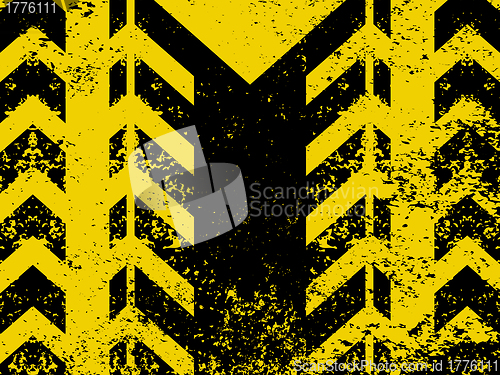 Image of A grungy and worn hazard stripes texture. EPS 8