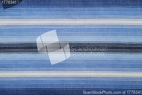 Image of Blue striped fabric