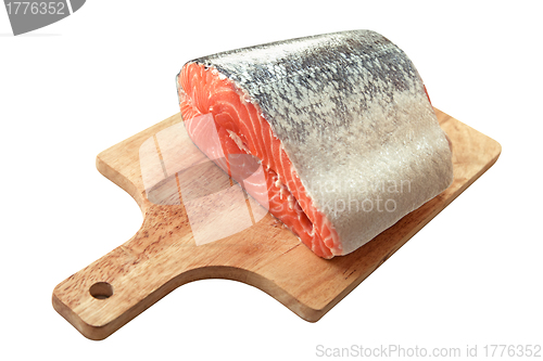 Image of Salmon on a cutting board