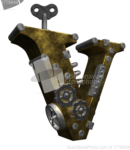 Image of steampunk letter v