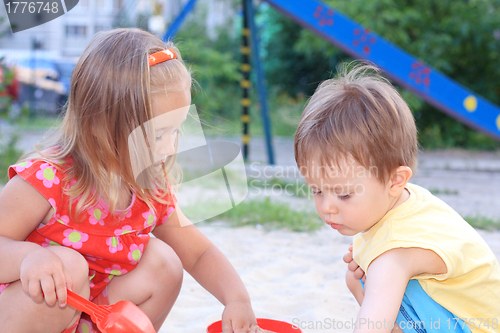 Image of Two lovely kids playiing