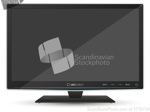 Image of TV on White Background