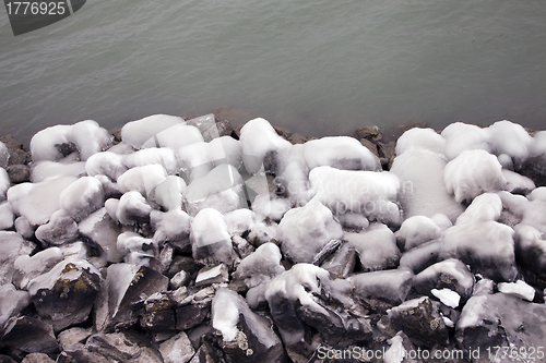 Image of Frozen rocks