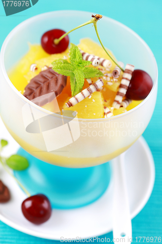 Image of Pineapple dessert with cherry