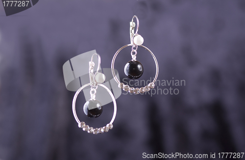 Image of earrings with agate