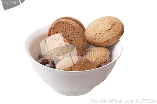 Image of oatmeal cookies and chocolate candy