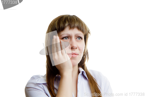 Image of young woman with a toothache