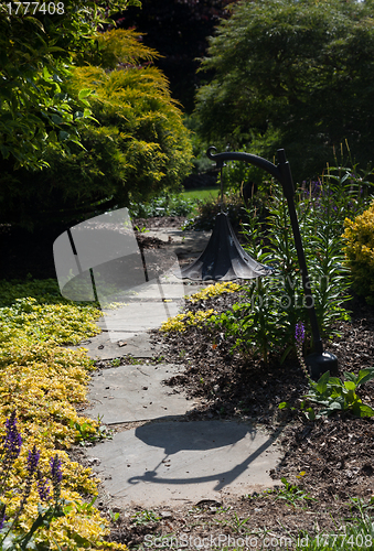 Image of Vertical path leading through shrubbery