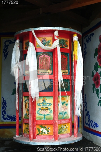 Image of Huge Tibetan prayer wheel