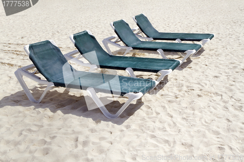 Image of Green Beach Chairs