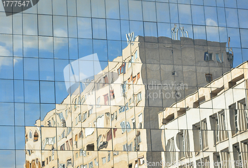 Image of old and new building