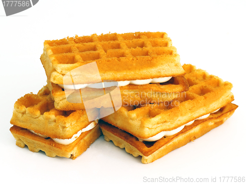 Image of waffle cookies stacked 