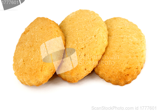 Image of three  cookies stacked 