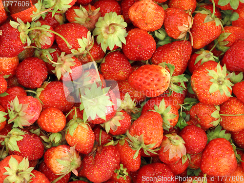 Image of  background of fresh strawberries