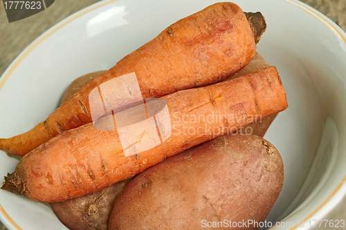 Image of Boiled vegetables on a plate