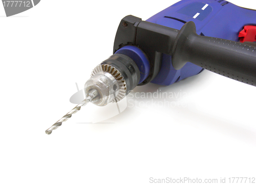 Image of the electric drill on white background with clipping path