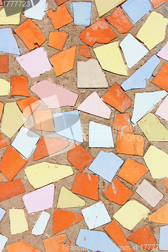 Image of red orange and yellow rustic mosaic