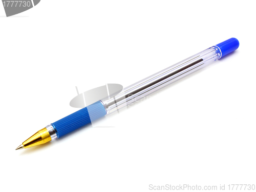 Image of The dark blue ball pen