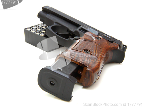 Image of The close up of a pistol 
