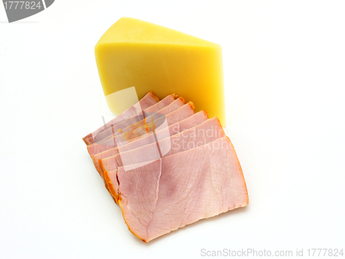 Image of Piece cheese with a meat 