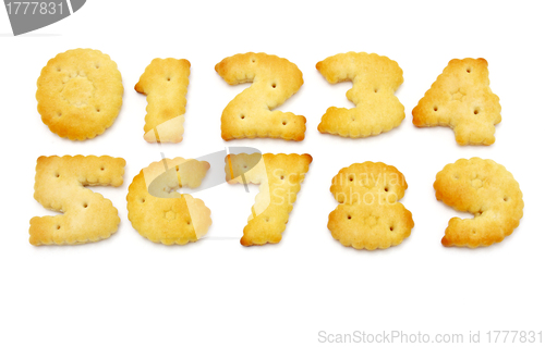Image of Yellow cookies in the form of figures 