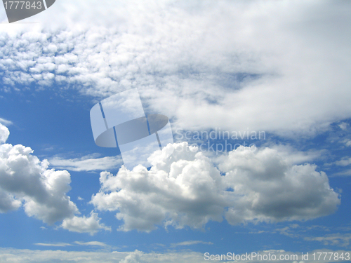 Image of  clouds in the blue sky