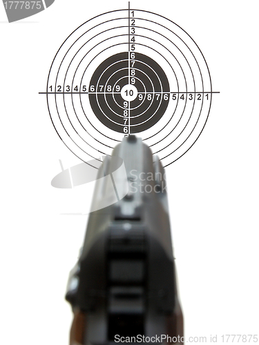 Image of Pistol a target
