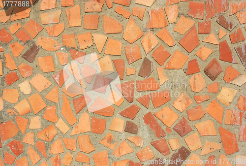 Image of red orange and yellow rustic mosaic