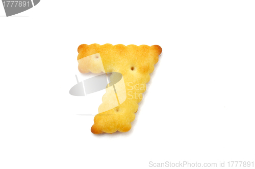 Image of Yellow cookies in the form of figures 