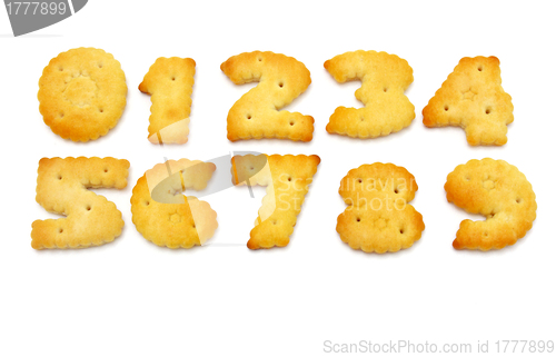 Image of Yellow cookies in the form of figures 