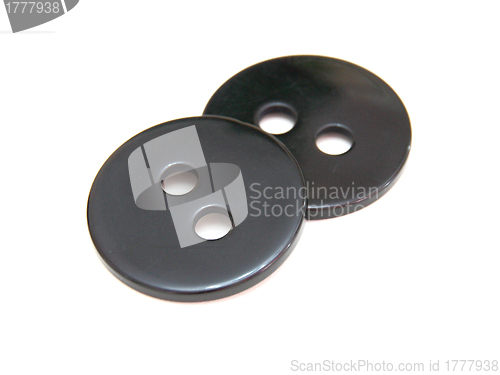 Image of black button isolated