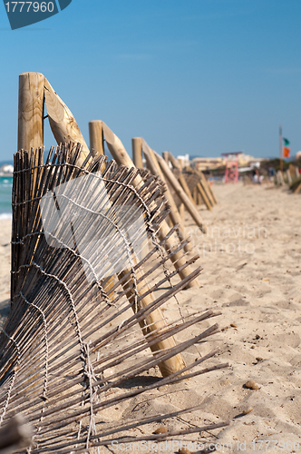 Image of Wooden fence on the beach