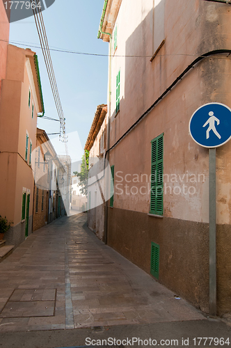 Image of Pedestrian road in usual european city