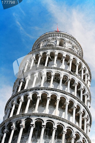 Image of Detail Leaning tower - Pisa - Tuscany - Italy