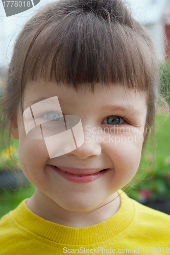 Image of Portrait of a gray-eyed little girl