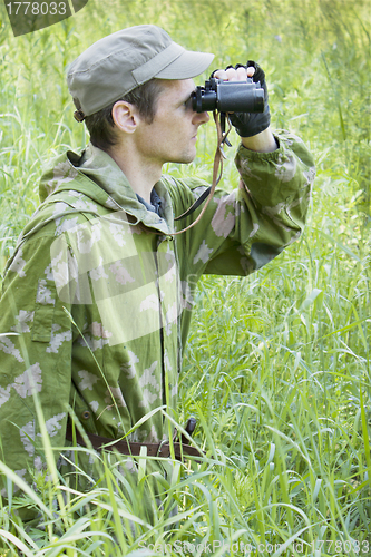 Image of The observer in the woods