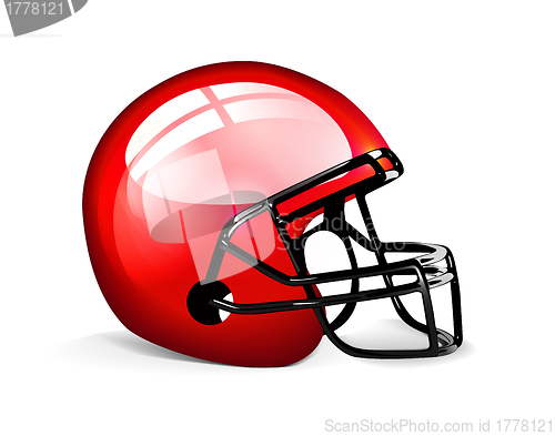 Image of Red football helmet