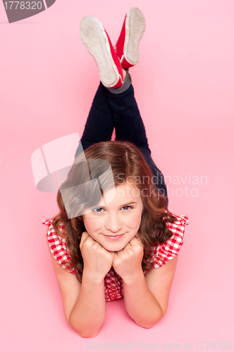 Image of Portrait of cute fashionable trendy girl