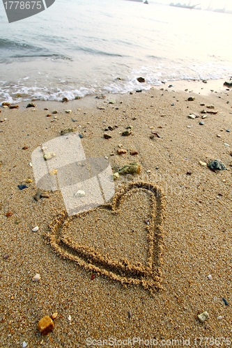 Image of Heart on sand