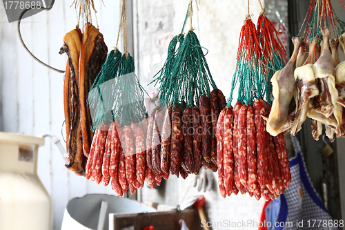 Image of Chinese traditional sausages