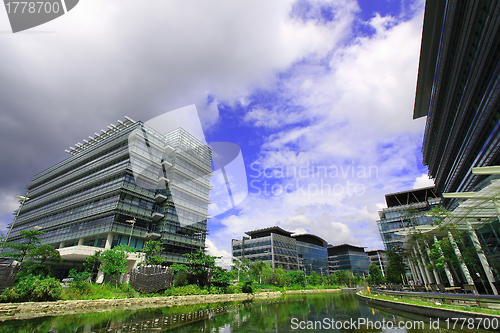Image of High technolgical buildings in Hong Kong