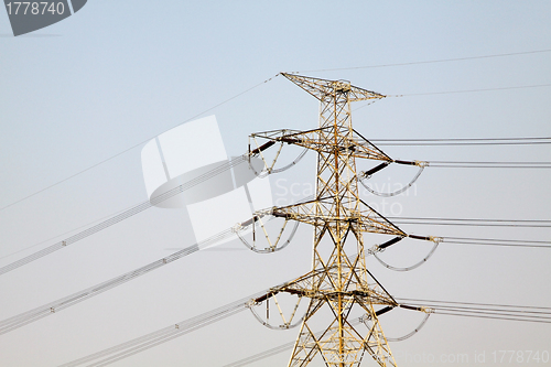 Image of Electicity transmission tower and cables