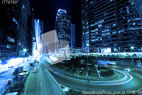 Image of Hong Kong at night in cyber tone