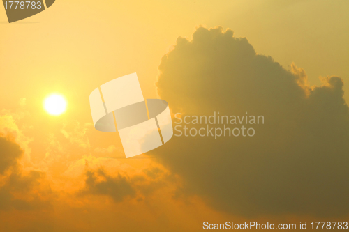 Image of Sunset in a clear sky 