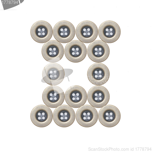 Image of Cloth buttons isolated on white background