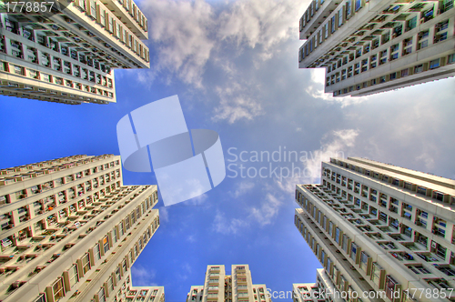 Image of Hong Kong public housing in HDR