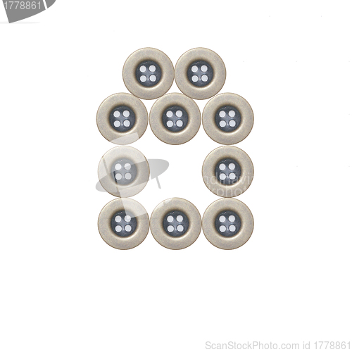 Image of Cloth buttons isolated on white background