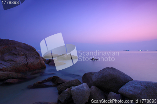 Image of Sunset over the ocean in Hong Kong